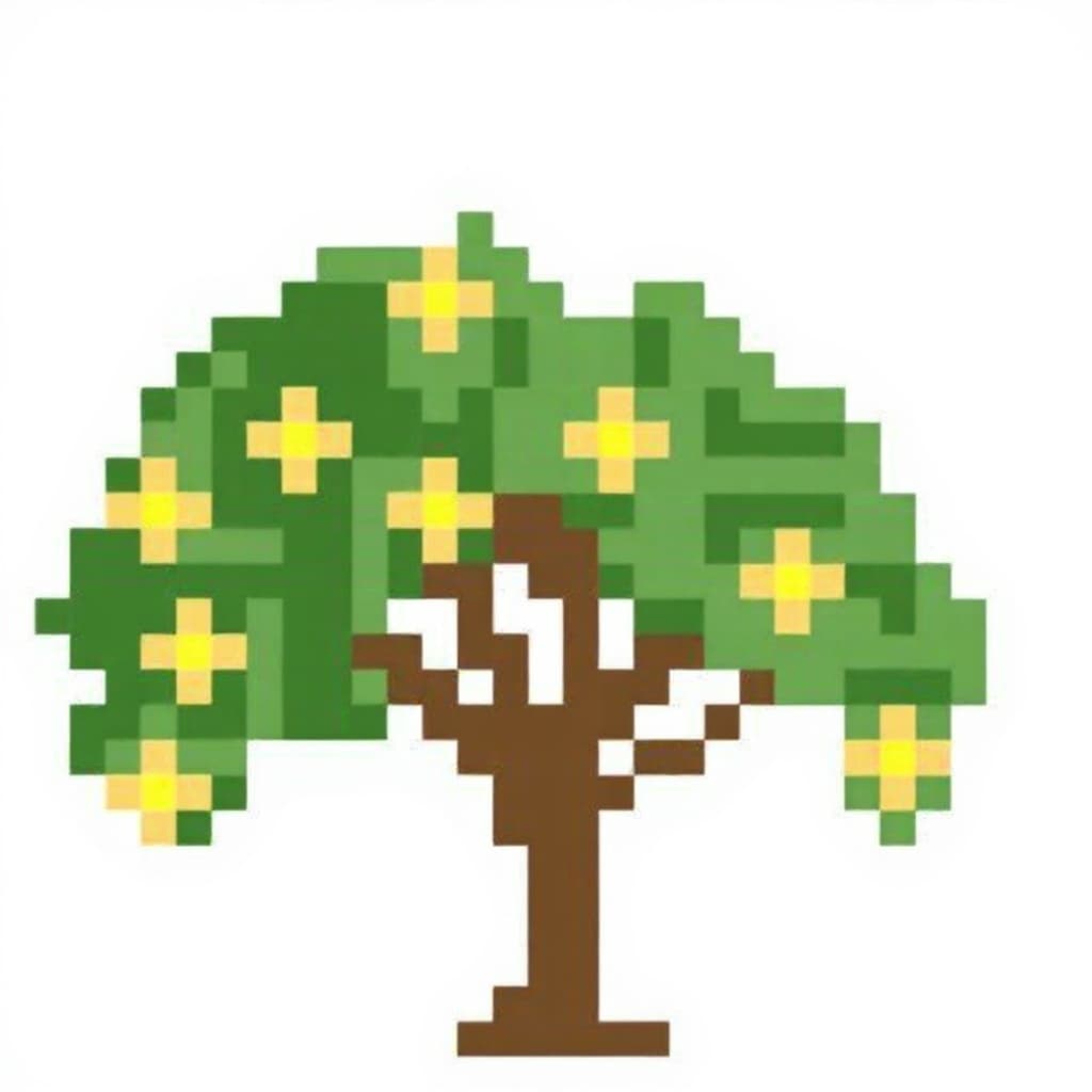 pixel tree