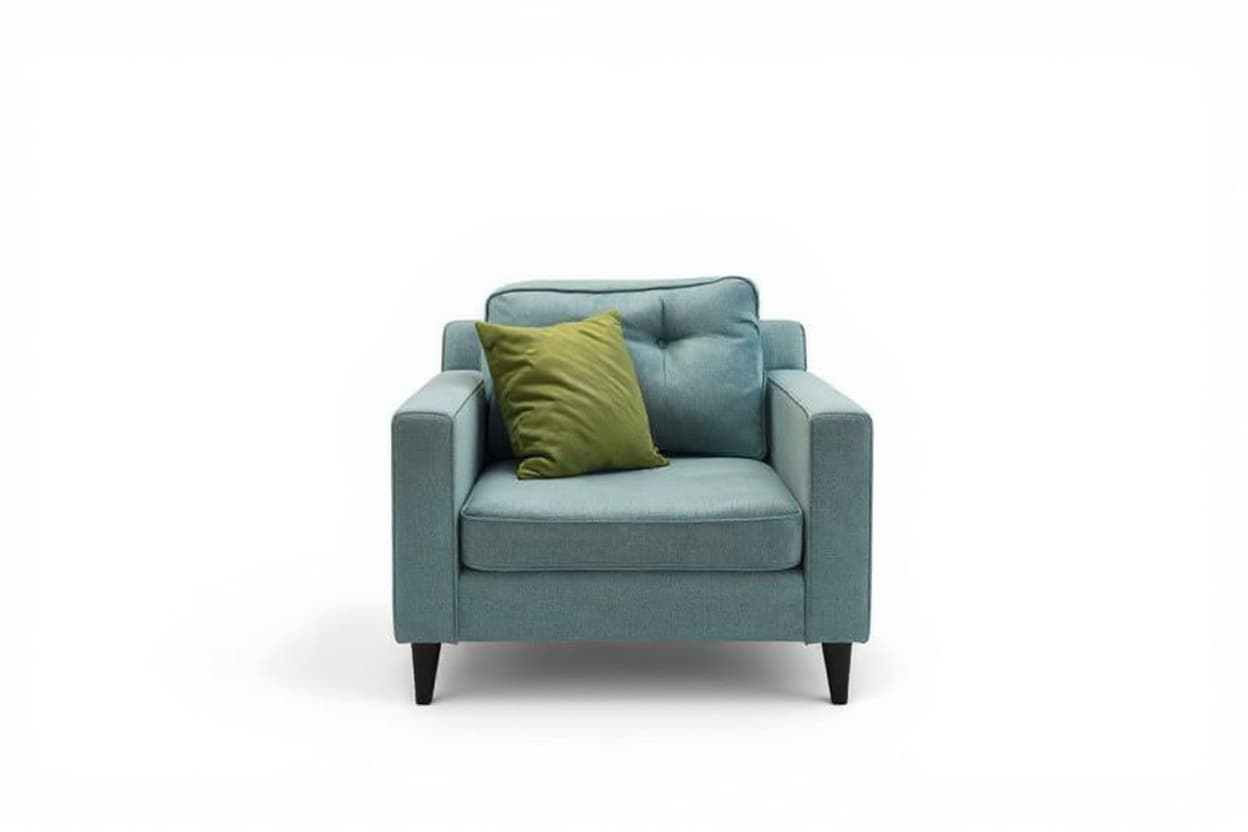 teal armchair