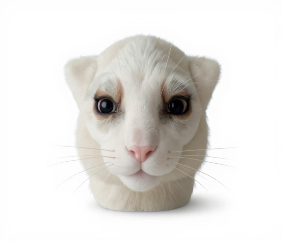 white cat head