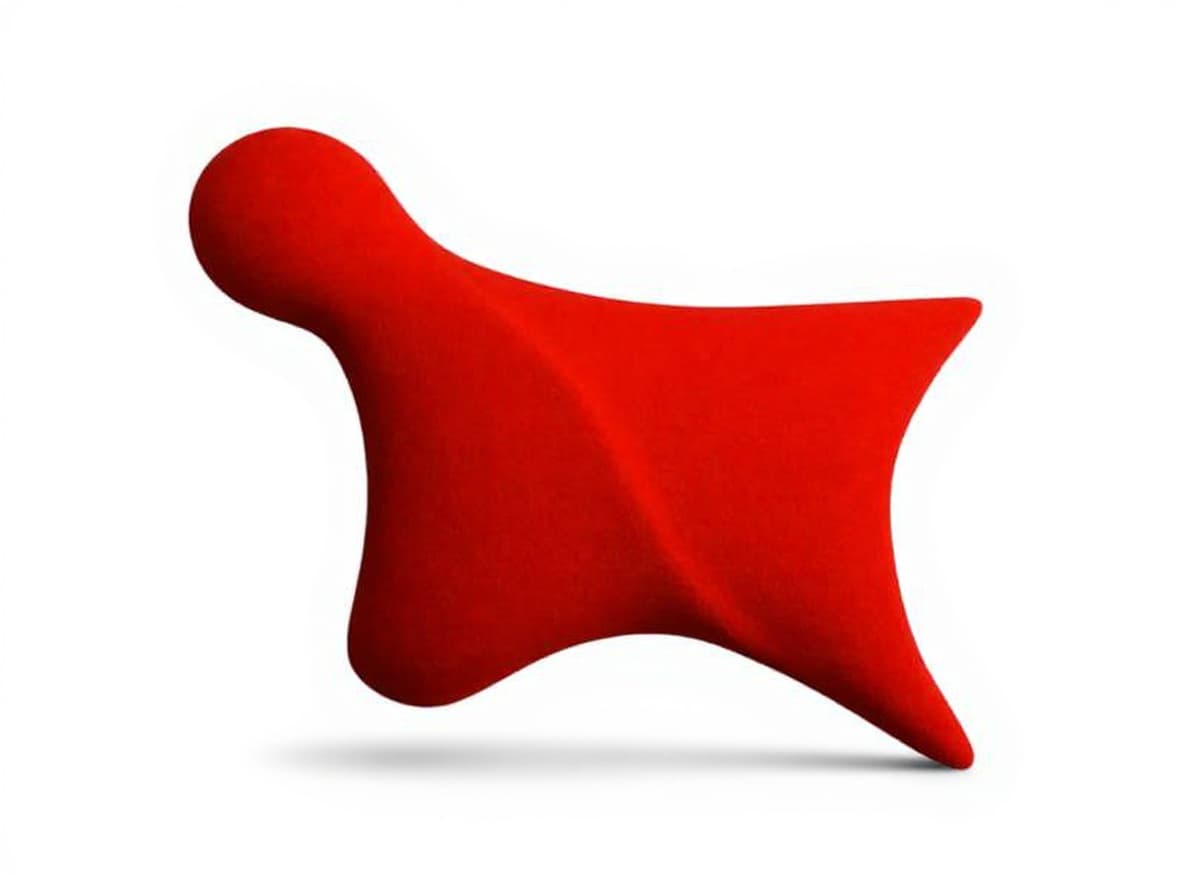 red abstract sculpture