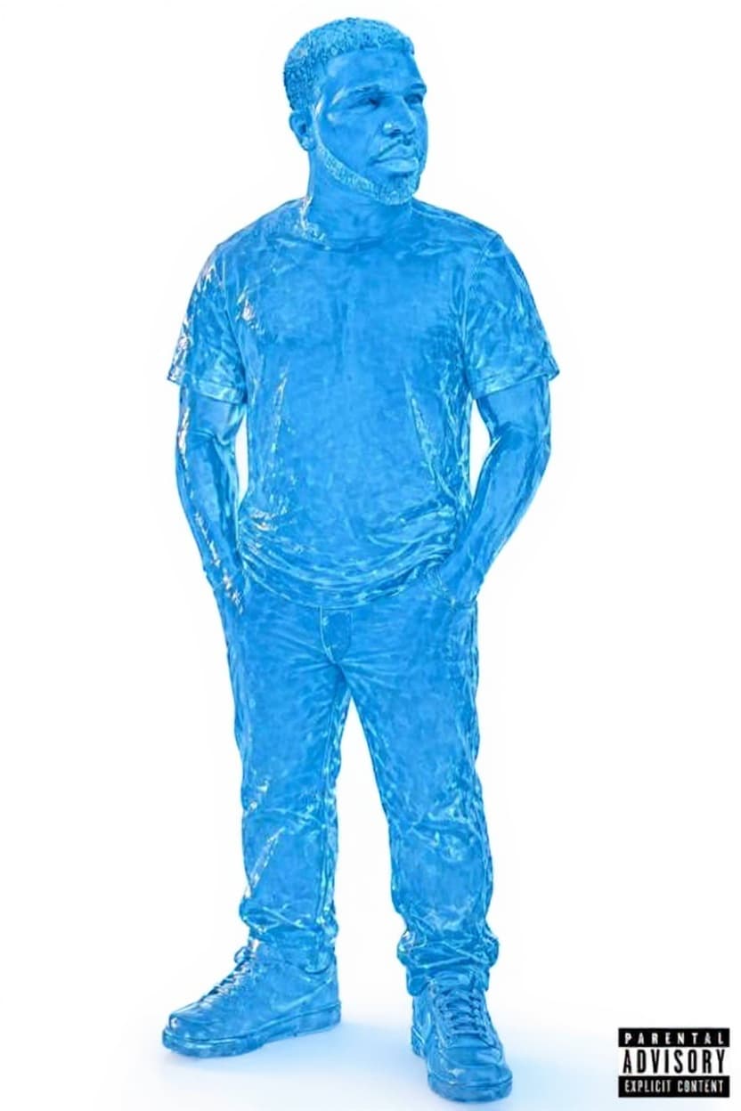 blue plastic statue