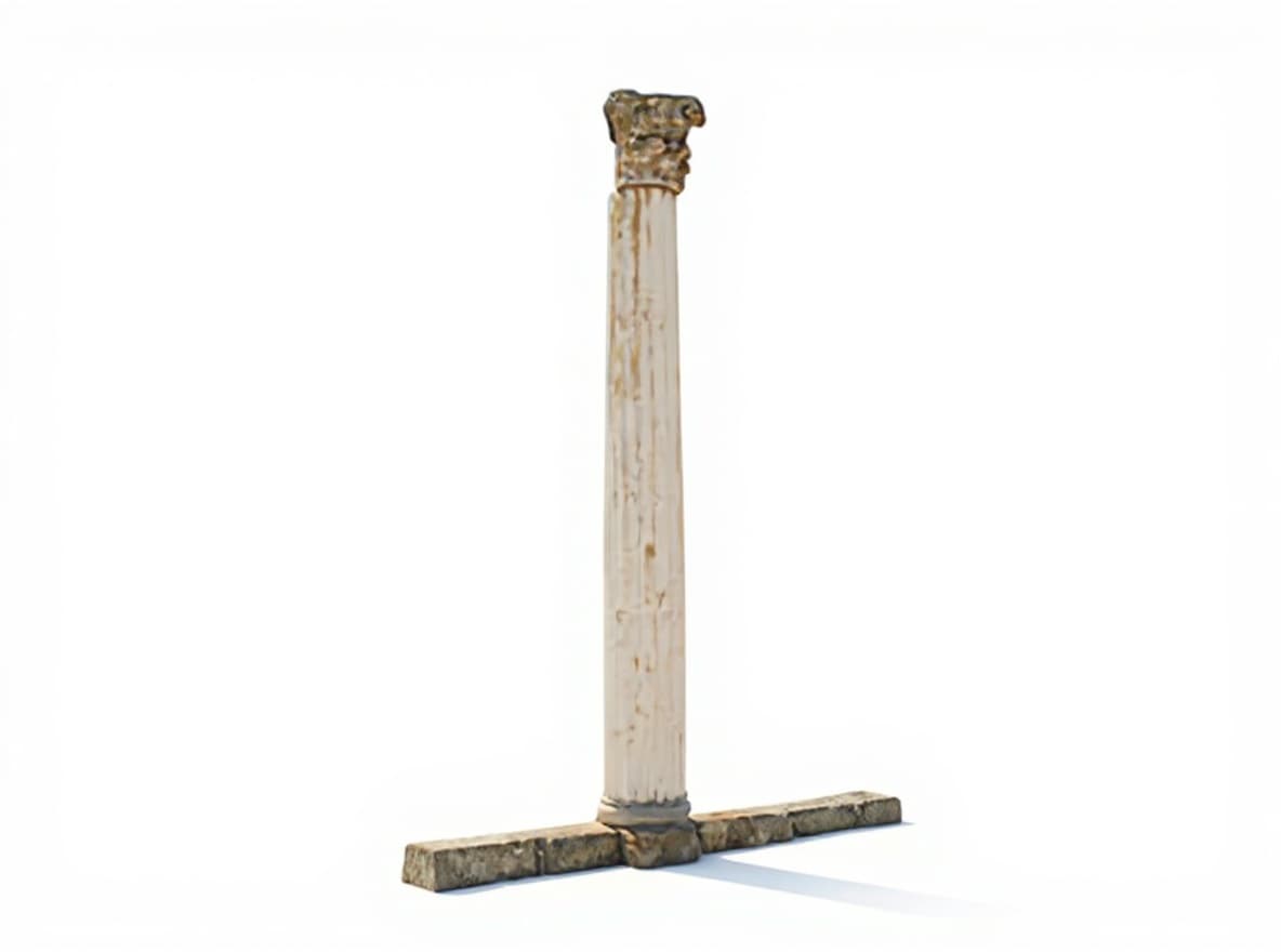 ancient wooden column