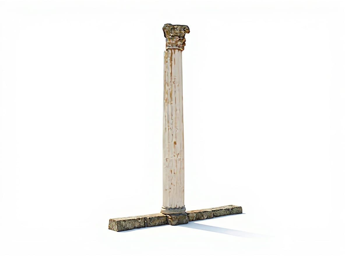 ancient wooden column