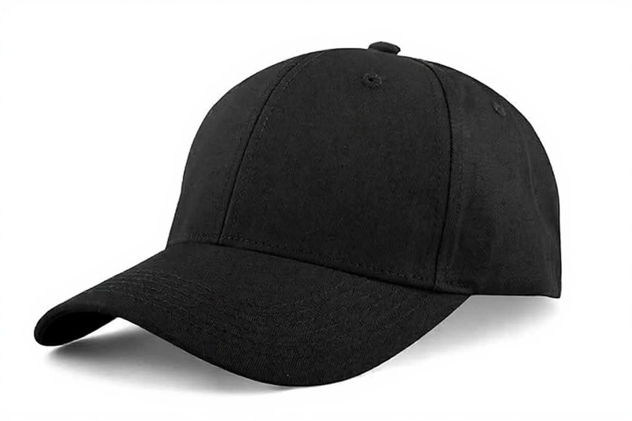 black baseball cap