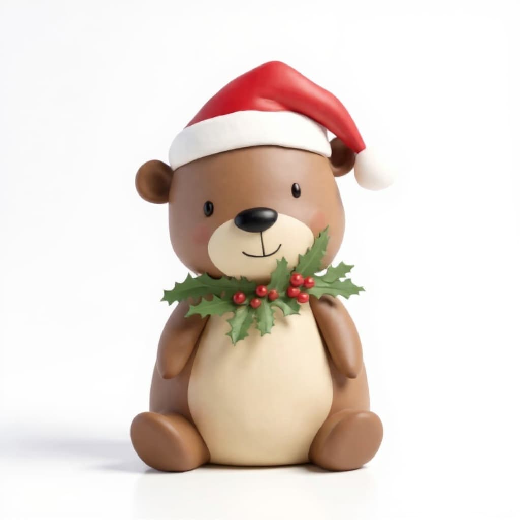 christmas bear figurine