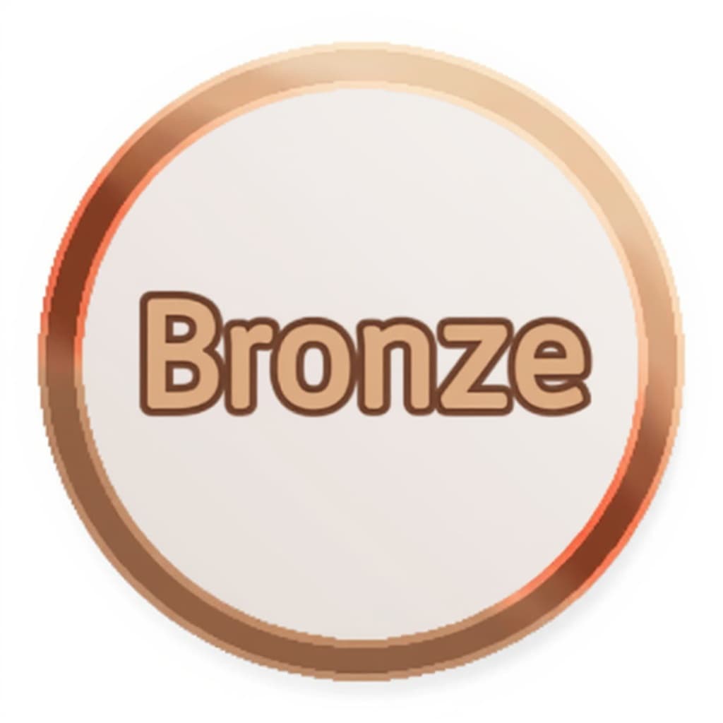 metallic circular badge