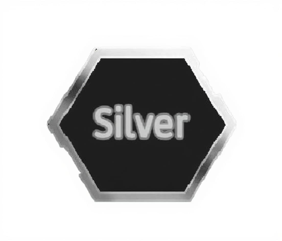 metal hexagon label