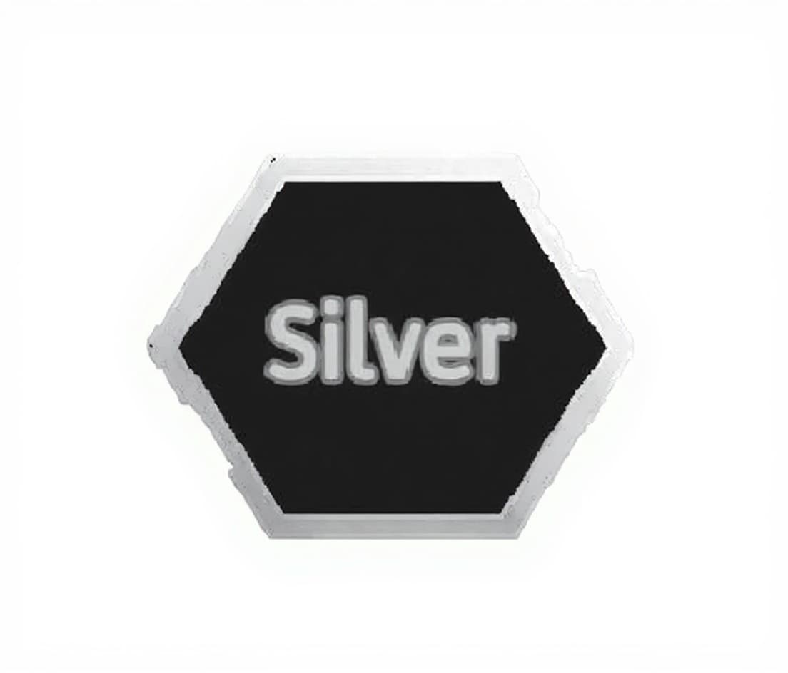 metal hexagon label