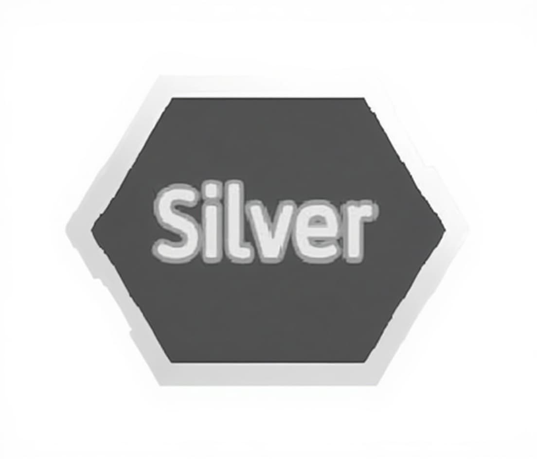 metal hexagon label