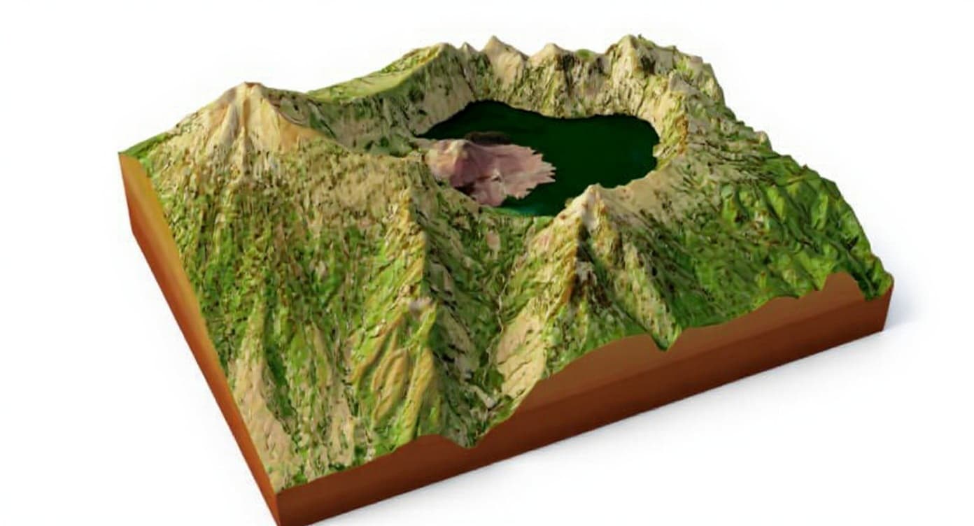 3d model volcano