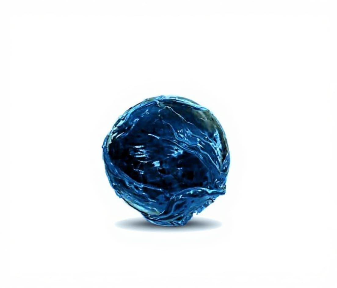 blue glass sphere