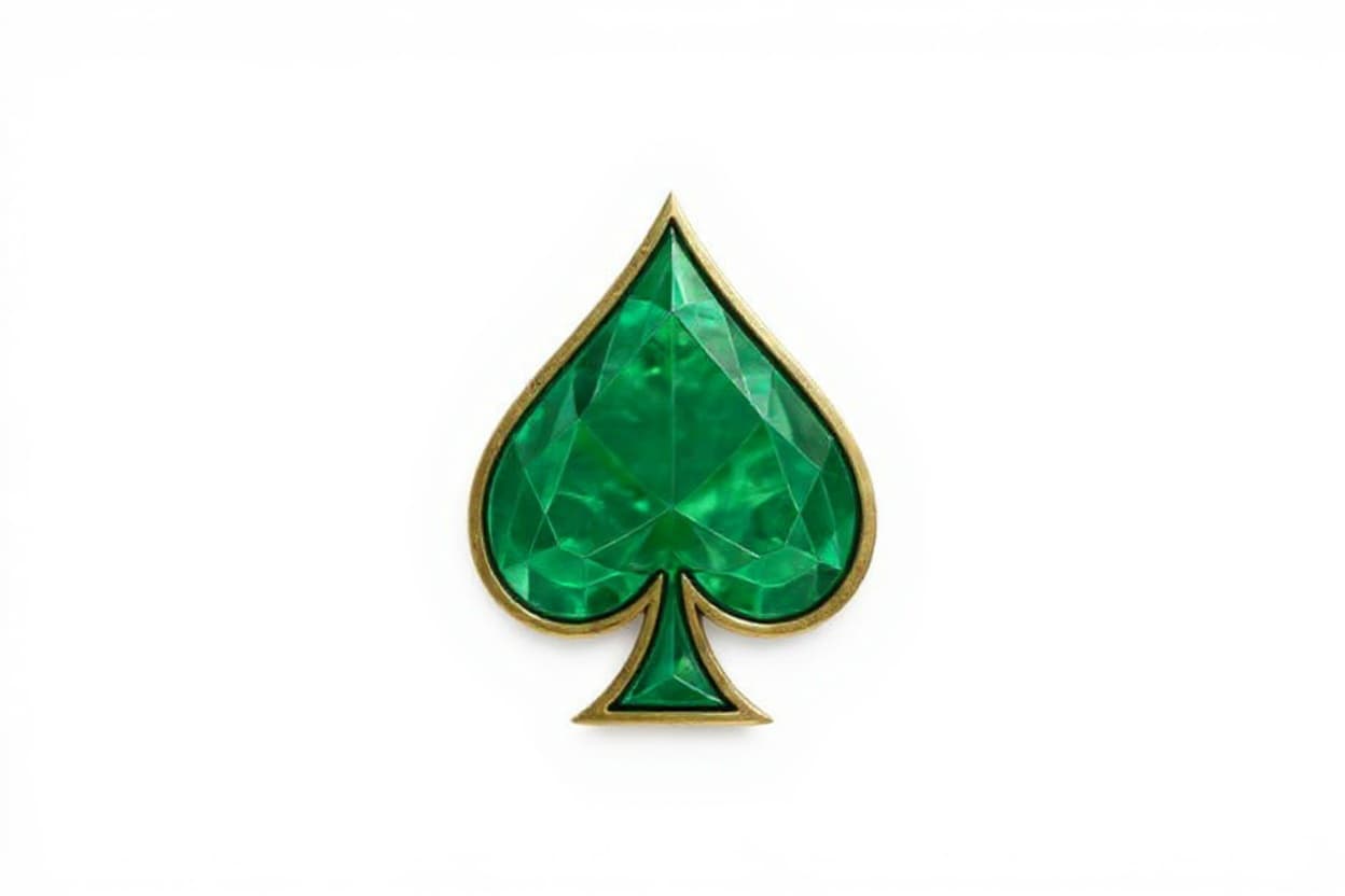 spade brooch
