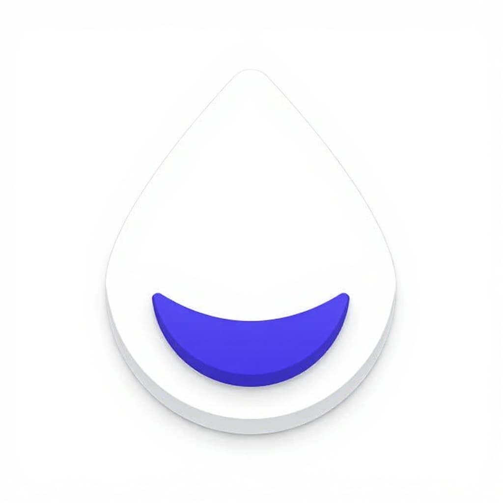 blue semicircle on
