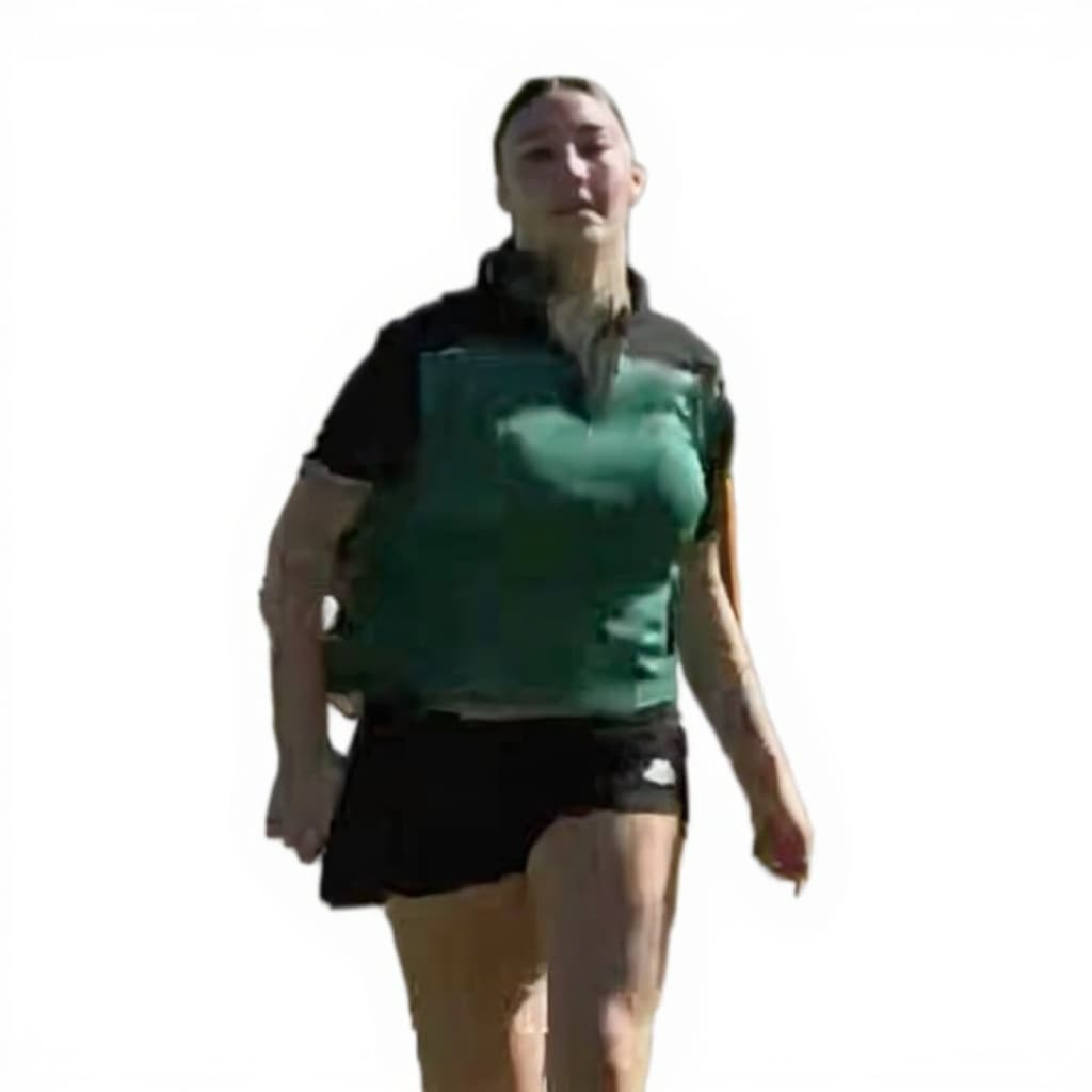 woman in green