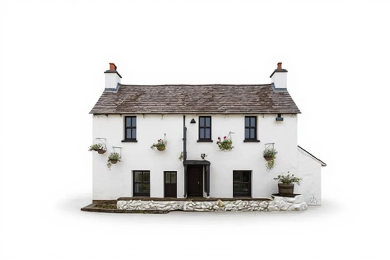 white cottage