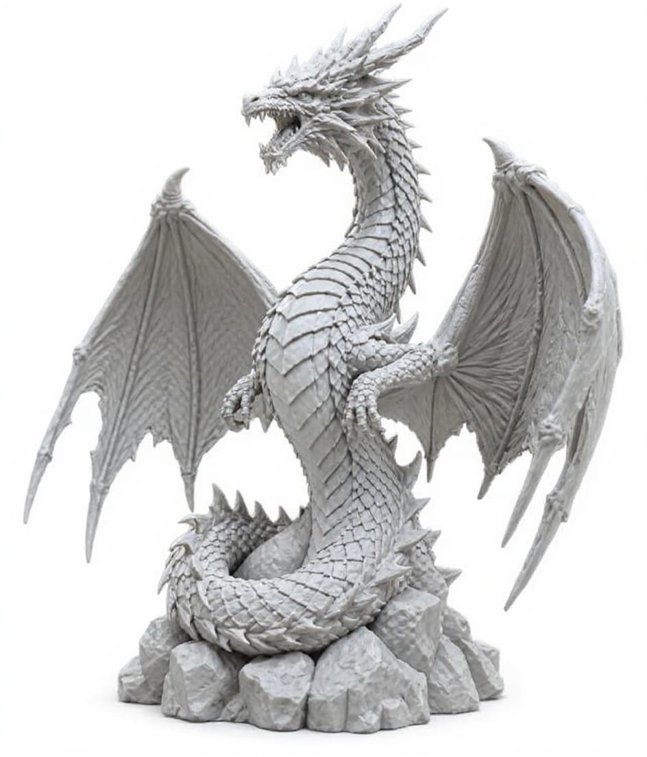 metal dragon statue