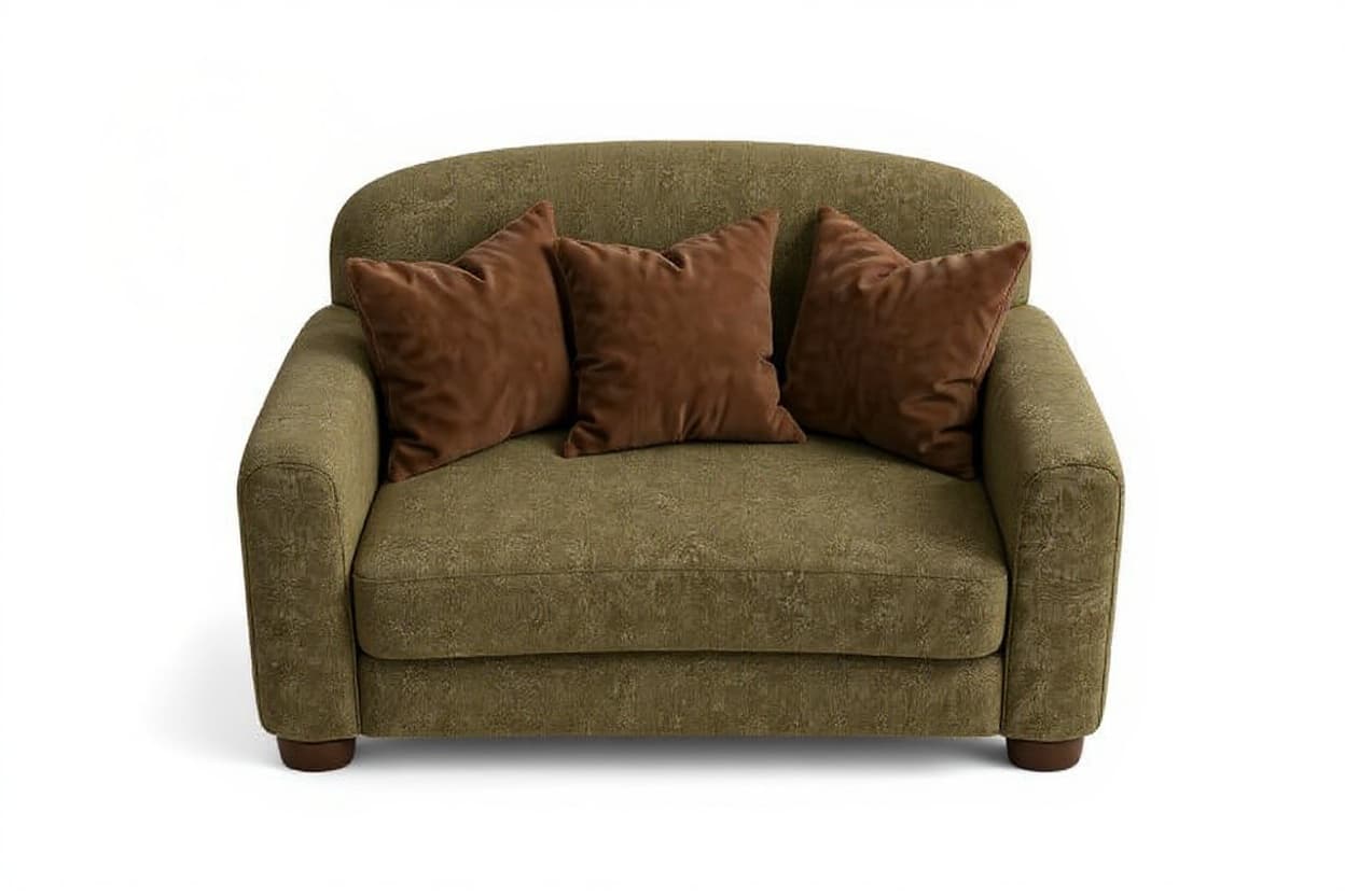 olive green loveseat