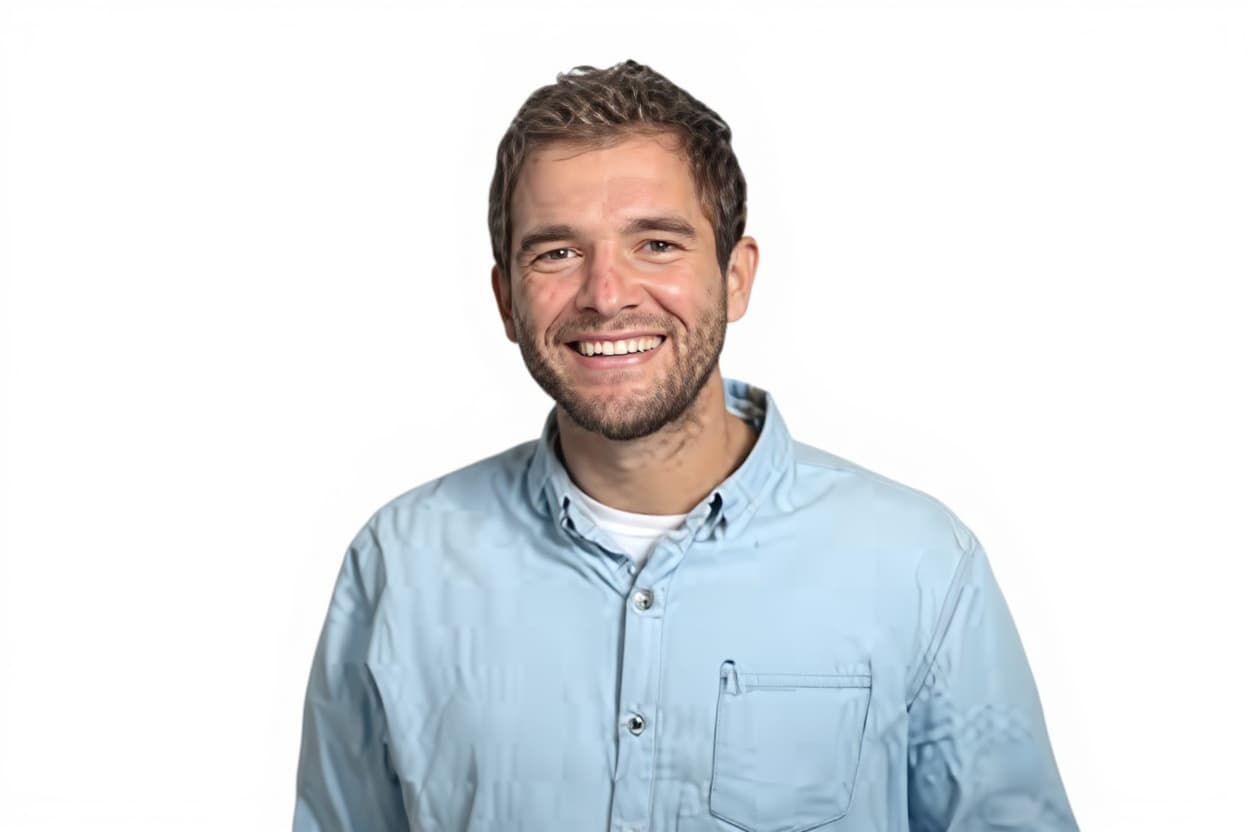 light blue shirt