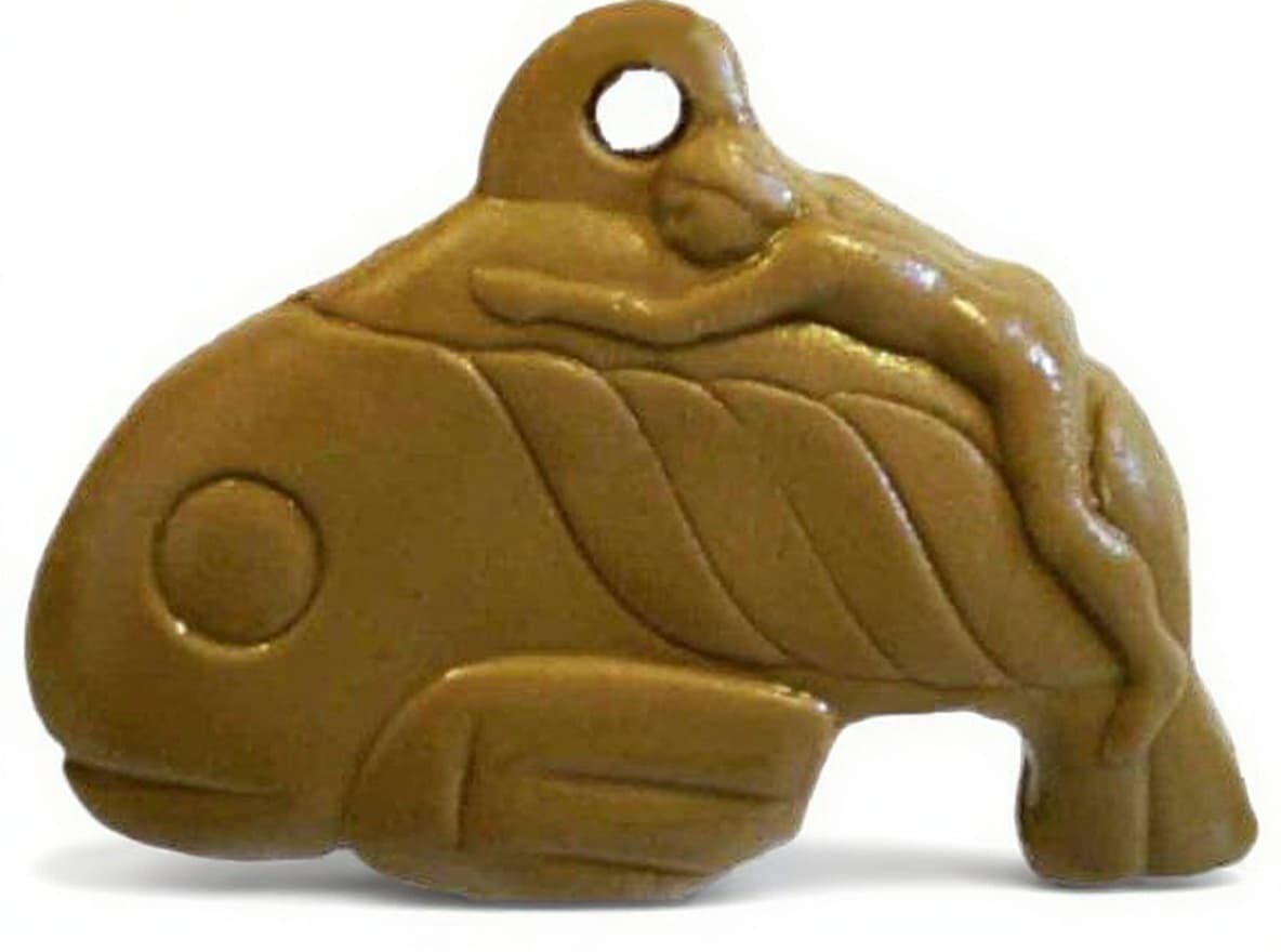 clay fish pendant