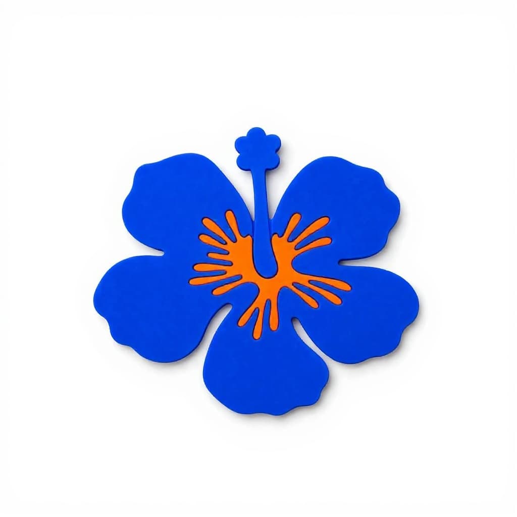 blue flower-shaped object