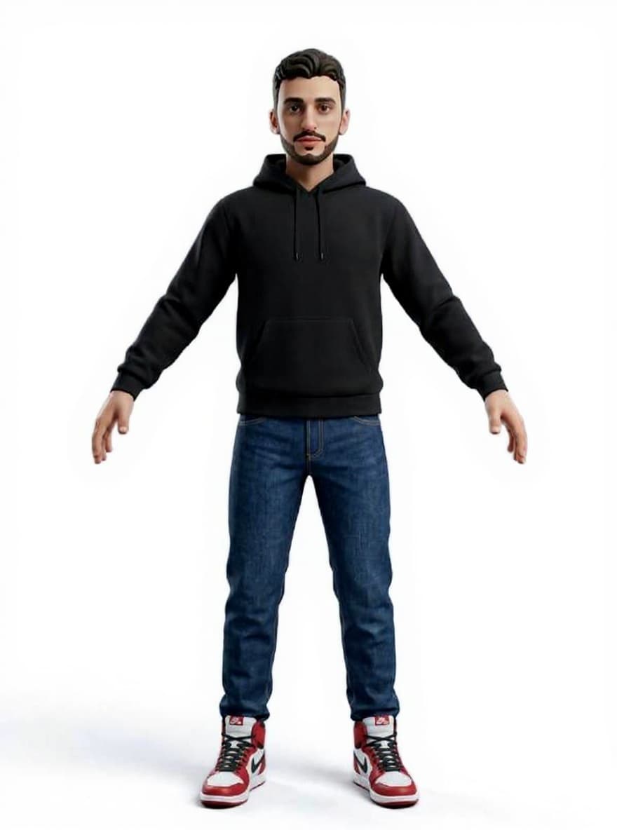 black hoodie