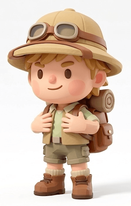 backpack, toy figure
