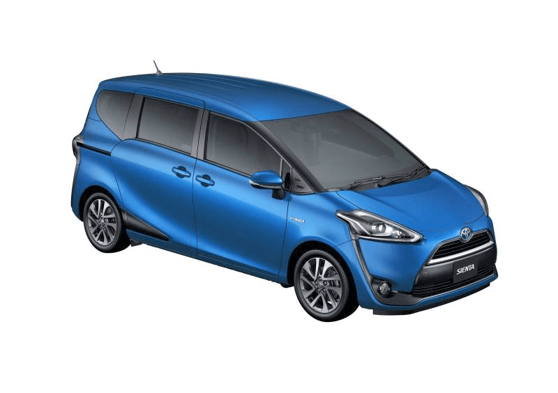blue compact car