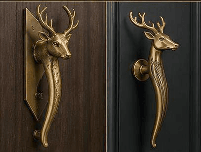 metal deer head