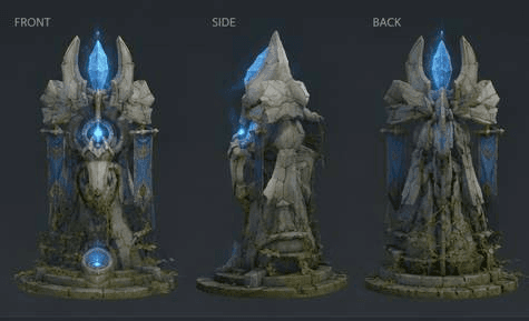 rock-like throne