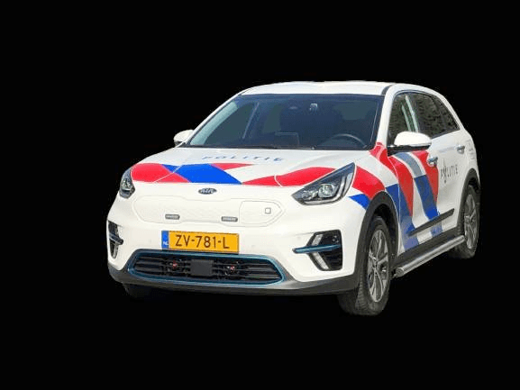 white police car