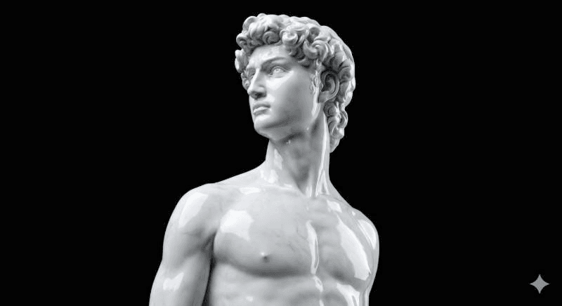 white marble statue