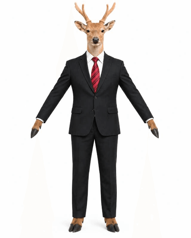 animal head suit