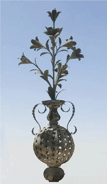 metal vase