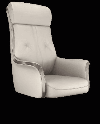 white leather chair