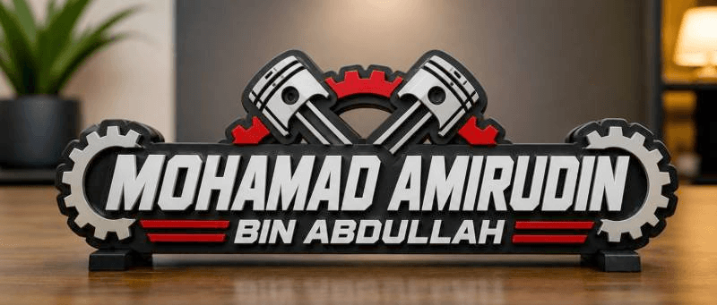 metal nameplate
