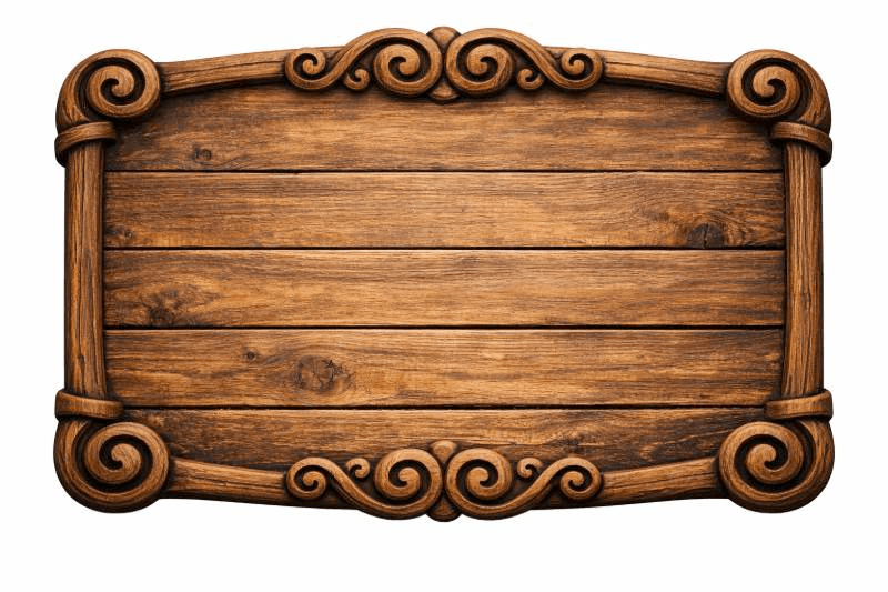 wooden sign