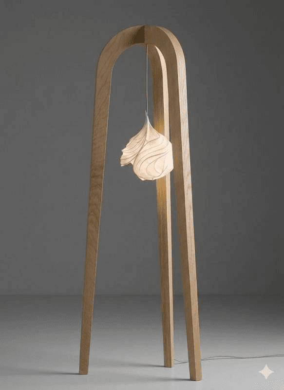 wooden floor lamp