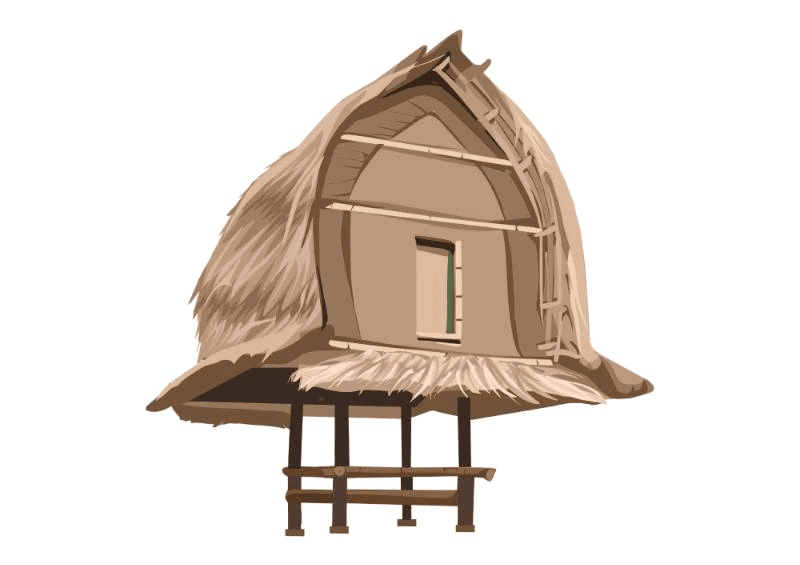 thatched hut