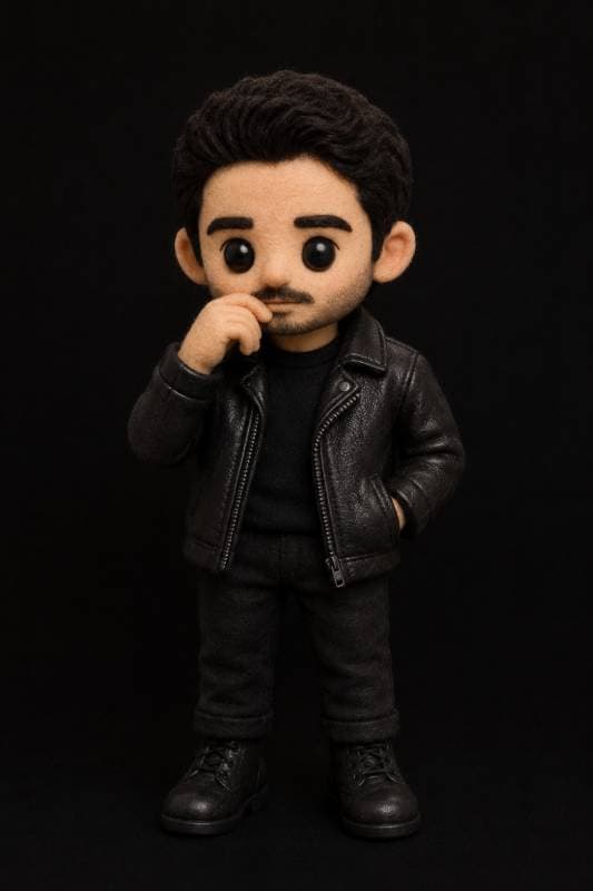black leather jacket