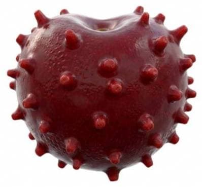 red spiky ball