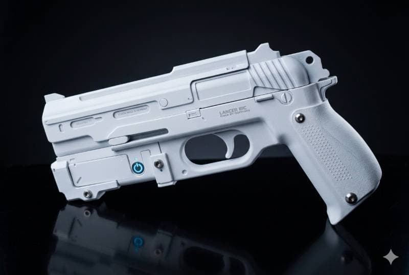 white plastic gun