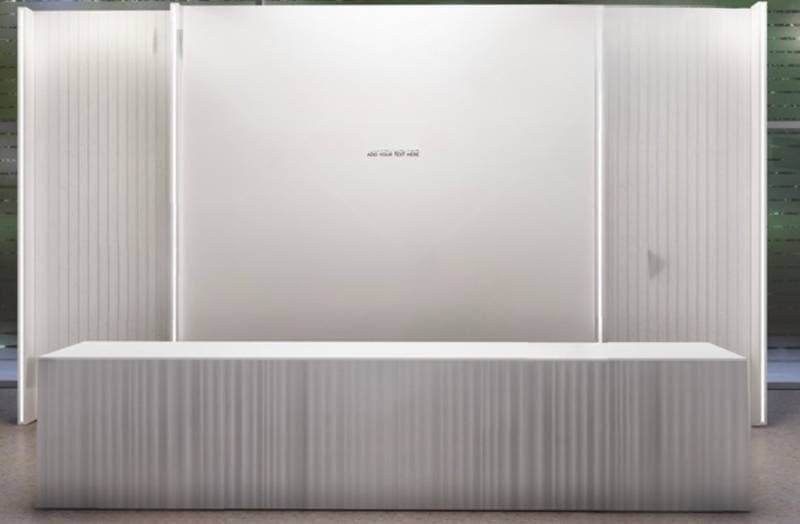 white display stand