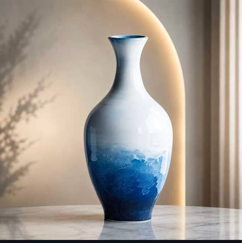 blue and white