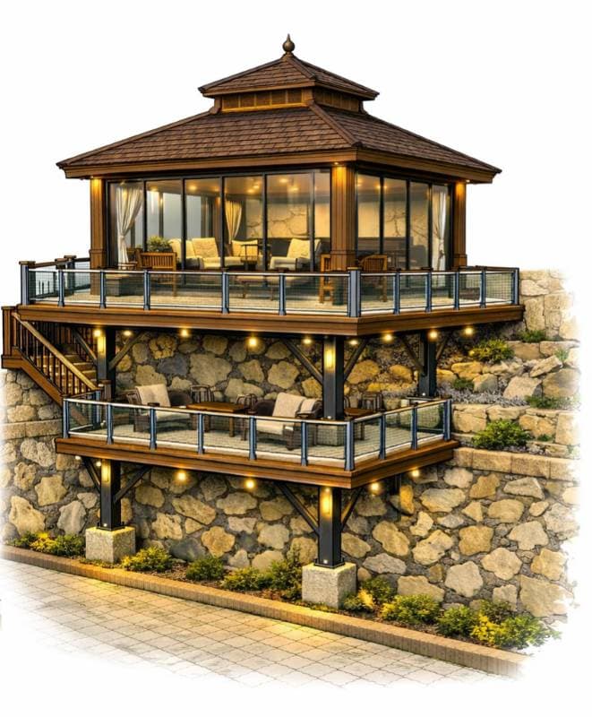 wooden gazebo