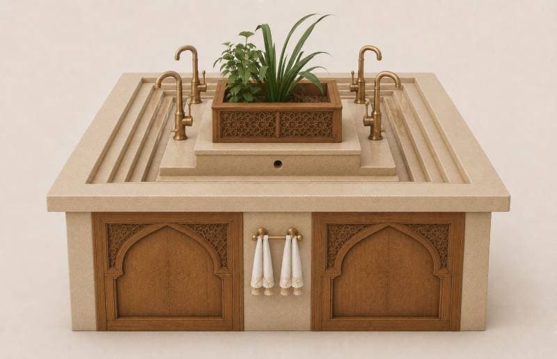 wooden sink