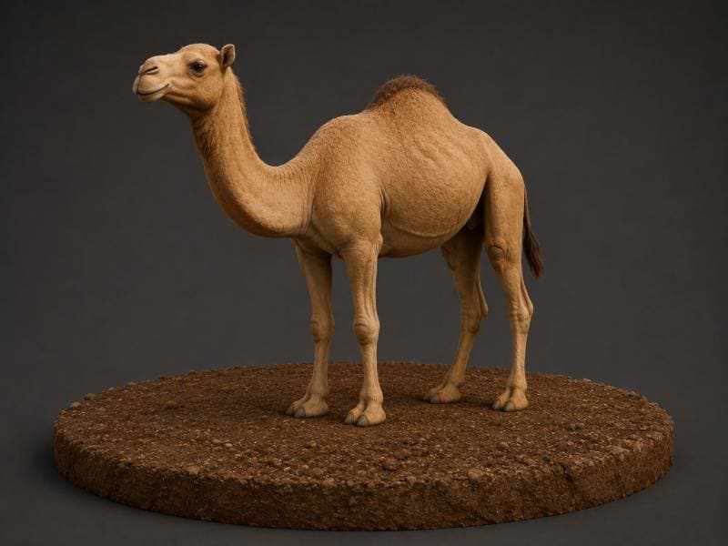 taxidermied camel