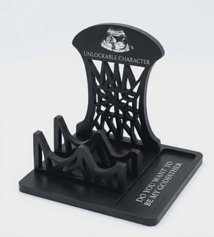 black plastic stand