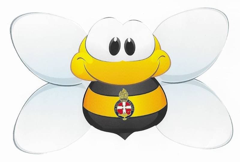 bee-shaped sticker