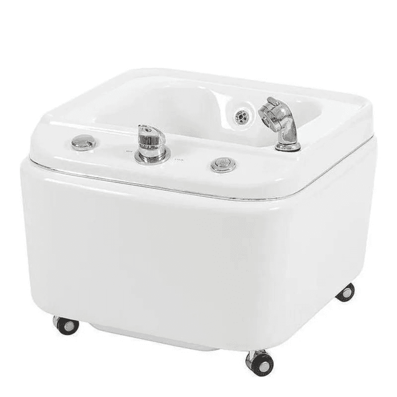 white bathroom sink
