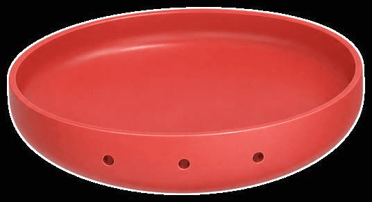 red plastic bowl